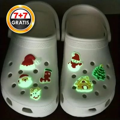 14 x Ciondoli natalizi luminosi per scarpe | SHINETAGS