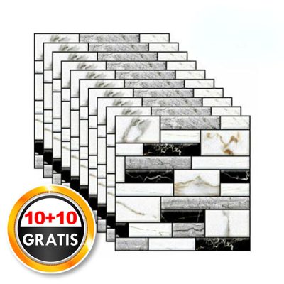Carta da parati autoadesiva in marmo (20 pezzi/1,8 m2 di superficie) | MARBLEBLOCKS 10+10 GRATIS