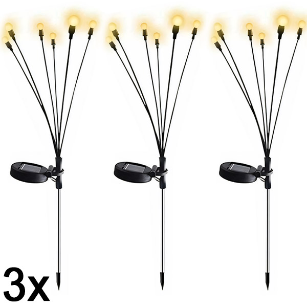 3x Lampada solare a due modalità (6 lampadine) | SOMPEX