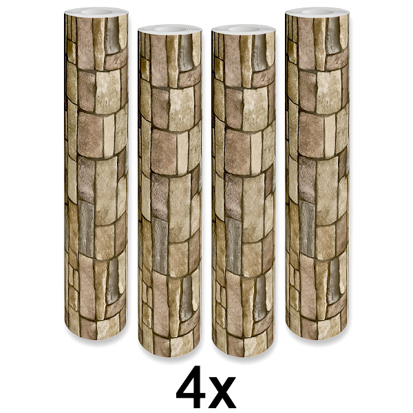 4x Carta da Parati 3D Elegante – Trasformazione Facile delle Pareti | WALLCORWRAP