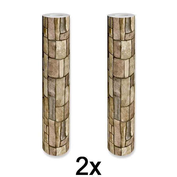 2x Carta da Parati 3D Elegante – Trasformazione Facile delle Pareti | WALLCORWRAP