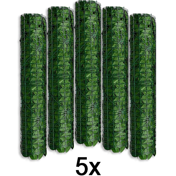 5x Pannello privacy con foglie artificiali | LEAFPANEL