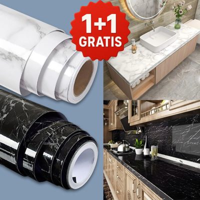 Striscia autoadesiva effetto marmo (per 2,7 m² di superficie) | MARBLEEX 1+1 GRATIS