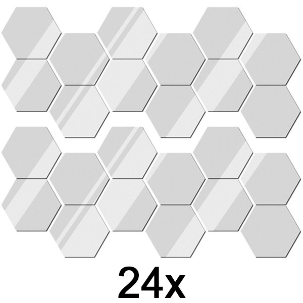 2x Adesivi murali a specchio (set di 12) | HEXAGEM
