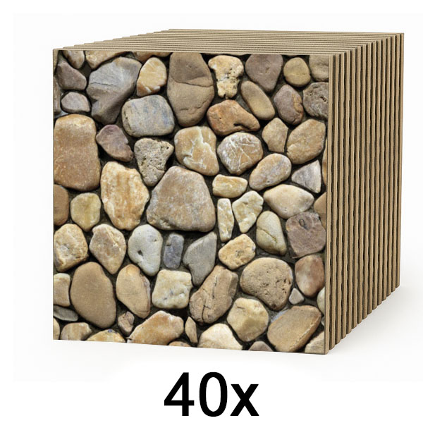 4x Carta da parati 3D imitazione pietra (10 pezzi) | STONEBLOCKS
