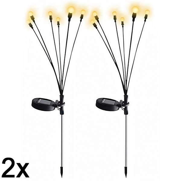 2x Lampada solare a due modalità (6 lampadine) | SOMPEX