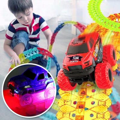 Binario luminoso con auto | LUMITRACK