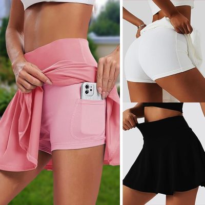 Gonna con Pantaloncini Integrati - Tasca, Vita Alta, Antisfregamento | SKORTIFY