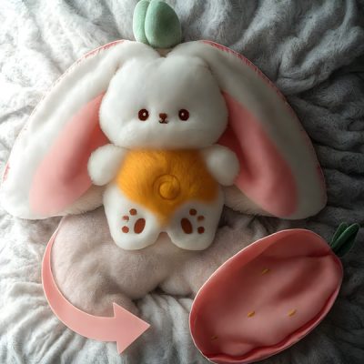 Coniglietto che respira e suona melodie per aiutare i bambini a dormire | STRAWBBIT