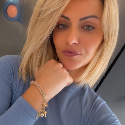 Braccialetto fatto a mano con rosario | ROSABRACE