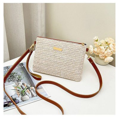 Elegante borsa a tracolla e pochette intrecciata (2 in 1) | WOVELLA